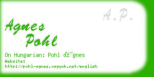 agnes pohl business card